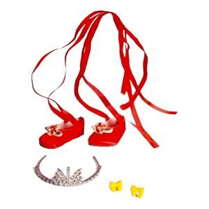 Fancy Nancy Doll Accessories Set Learn To Be Ballet Shoes Tiara Earrings Fit 13"